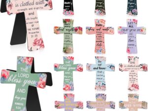 🔥BUY 2 GET 1 FREE📖24PCS Magnetic Cross Bookmark Set with Inspirational Bible Verses